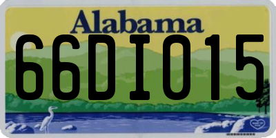 AL license plate 66DI015