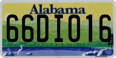 AL license plate 66DI016