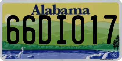 AL license plate 66DI017