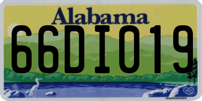 AL license plate 66DI019