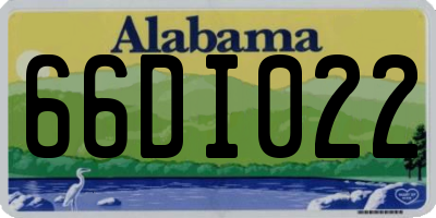 AL license plate 66DI022