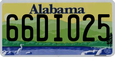 AL license plate 66DI025
