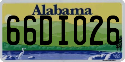 AL license plate 66DI026