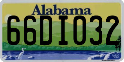 AL license plate 66DI032