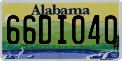 AL license plate 66DI040