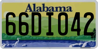AL license plate 66DI042