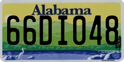 AL license plate 66DI048
