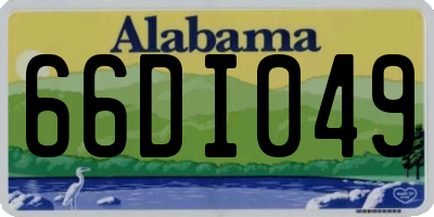 AL license plate 66DI049
