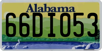 AL license plate 66DI053