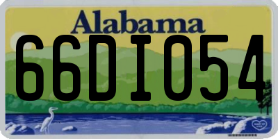 AL license plate 66DI054