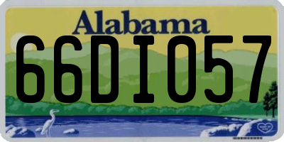 AL license plate 66DI057