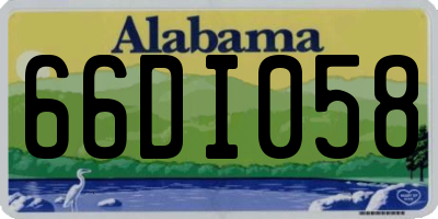 AL license plate 66DI058