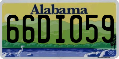 AL license plate 66DI059