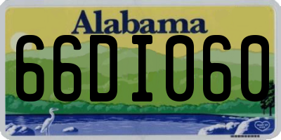 AL license plate 66DI060