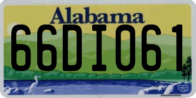 AL license plate 66DI061