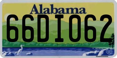 AL license plate 66DI062