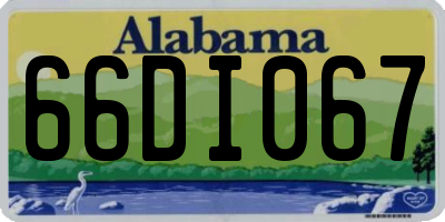 AL license plate 66DI067
