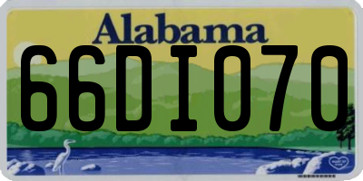 AL license plate 66DI070