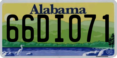 AL license plate 66DI071