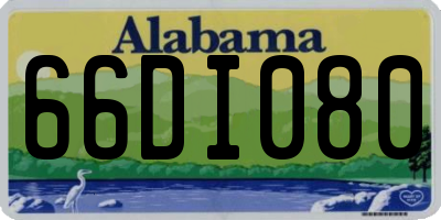 AL license plate 66DI080