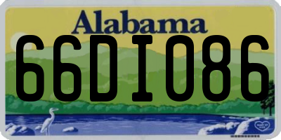 AL license plate 66DI086