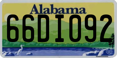 AL license plate 66DI092