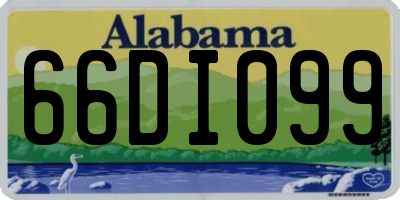 AL license plate 66DI099