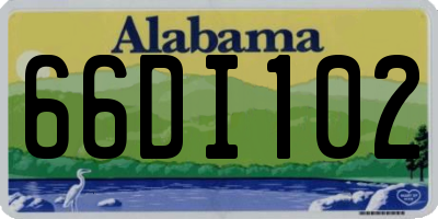 AL license plate 66DI102