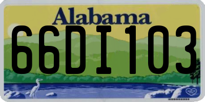AL license plate 66DI103