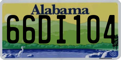 AL license plate 66DI104