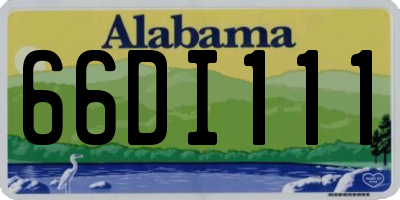 AL license plate 66DI111