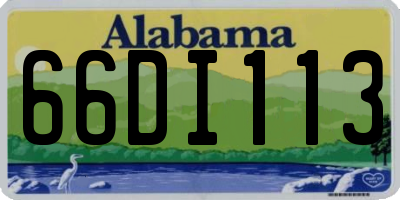 AL license plate 66DI113