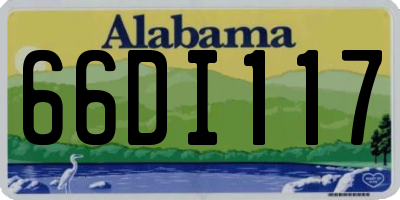 AL license plate 66DI117