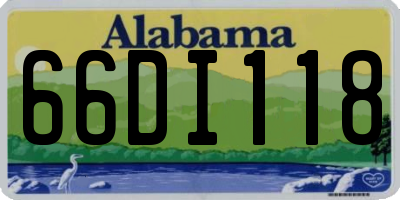 AL license plate 66DI118