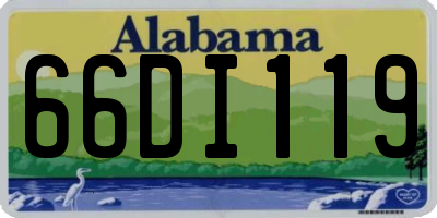 AL license plate 66DI119