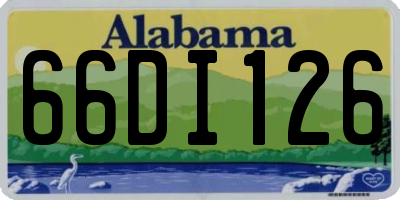 AL license plate 66DI126