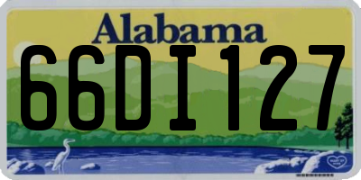 AL license plate 66DI127