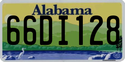 AL license plate 66DI128
