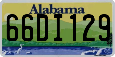 AL license plate 66DI129