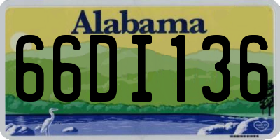 AL license plate 66DI136