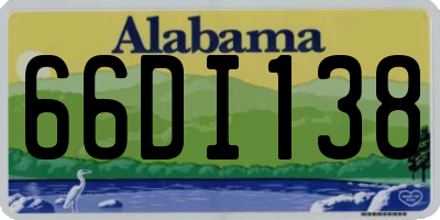AL license plate 66DI138