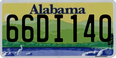AL license plate 66DI140