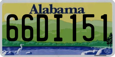 AL license plate 66DI151