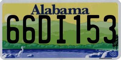 AL license plate 66DI153