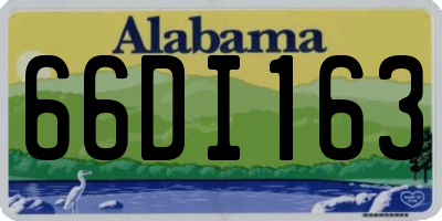 AL license plate 66DI163