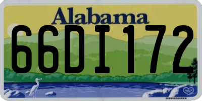 AL license plate 66DI172