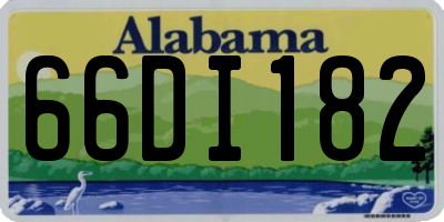 AL license plate 66DI182