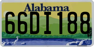 AL license plate 66DI188