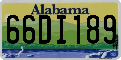 AL license plate 66DI189