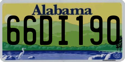 AL license plate 66DI190